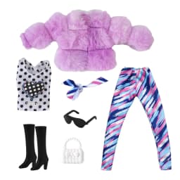 30CM Doll Clothes Plush Coat Long Boots Fashion Coat Top Skirt Plush Bag Lace Umbrella Hat Girl DIY Toy Gifts For 11.8inch Doll