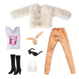 30CM Doll Clothes Plush Coat Long Boots Fashion Coat Top Skirt Plush Bag Lace Umbrella Hat Girl DIY Toy Gifts For 11.8inch Doll