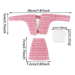 30CM Doll Clothes Plush Coat Long Boots Fashion Coat Top Skirt Plush Bag Lace Umbrella Hat Girl DIY Toy Gifts For 11.8inch Doll
