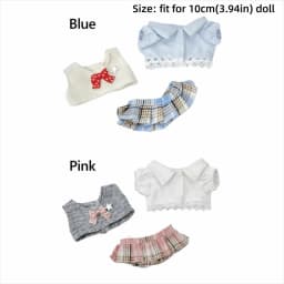 Creative 10cm Clothes Changing Dress Game Playing House Blouse Skirt Vest Suit Cosplay Photo Prop Student Uniform Gift