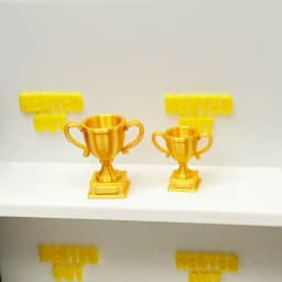 Mini Golden Trophy Miniature Ornament Cute Decor Toy for Dollhouse Decoration Diorama Scene Making Handmade Craft Accessories