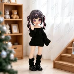 For Obitsu 11 Cute Oversized Off-shoulder Dress Legwarmers For 1/12 BJD OB11 YMY GSC Molly Body Doll Cloth Doll Outfit Clothes