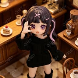 For Obitsu 11 Cute Oversized Off-shoulder Dress Legwarmers For 1/12 BJD OB11 YMY GSC Molly Body Doll Cloth Doll Outfit Clothes