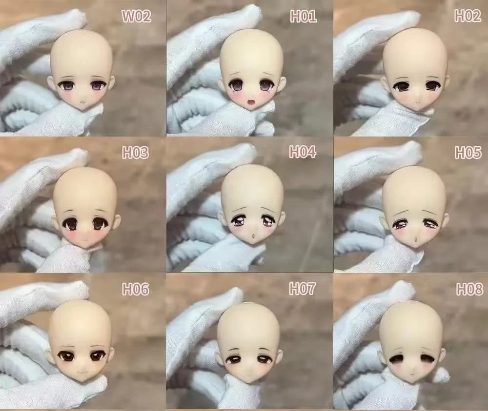 In Stock New BJD Doll Tiny Special 1/6 OB22 Removable Makeup Head Toy Gift Beautiful Face Girl High-Quality Only Head No Body