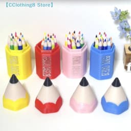 10/12Pcs Kid Pretend Play Toy Dollhouse Miniature Colored Pen Mini Pencil School Supplies Model Doll House Accessories【AliS8】