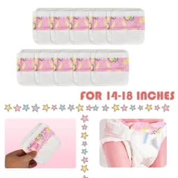 10pcs Diapers Baby Dolls Play House Diapers For 14-18 Inch Bebe Doll Accessories Toy Child Toy Gift Baby Dolls Decorate