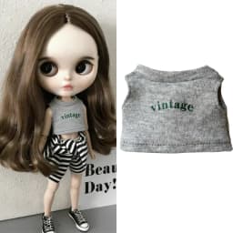 For Blythe Doll Striped Vest Hoodie Outfit Clothing Solid Color T-Shirt Sweater Clothes Suit OB22 OB24 1/6 Long Leg HelloKitty