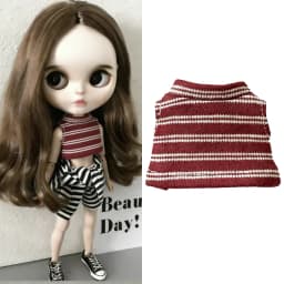 For Blythe Doll Striped Vest Hoodie Outfit Clothing Solid Color T-Shirt Sweater Clothes Suit OB22 OB24 1/6 Long Leg HelloKitty