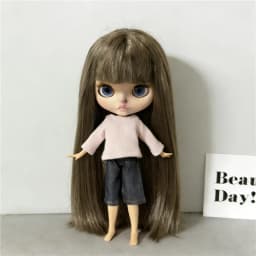 For Blythe Doll Striped Vest Hoodie Outfit Clothing Solid Color T-Shirt Sweater Clothes Suit OB22 OB24 1/6 Long Leg HelloKitty
