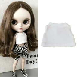 For Blythe Doll Striped Vest Hoodie Outfit Clothing Solid Color T-Shirt Sweater Clothes Suit OB22 OB24 1/6 Long Leg HelloKitty