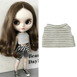 For Blythe Doll Striped Vest Hoodie Outfit Clothing Solid Color T-Shirt Sweater Clothes Suit OB22 OB24 1/6 Long Leg HelloKitty