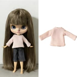 For Blythe Doll Striped Vest Hoodie Outfit Clothing Solid Color T-Shirt Sweater Clothes Suit OB22 OB24 1/6 Long Leg HelloKitty