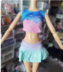 New style Toy accessories pink pretty dress clothes for 1/6 Scale BB FR Dolls
