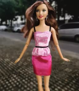 New style Toy accessories pink pretty dress clothes for 1/6 Scale BB FR Dolls