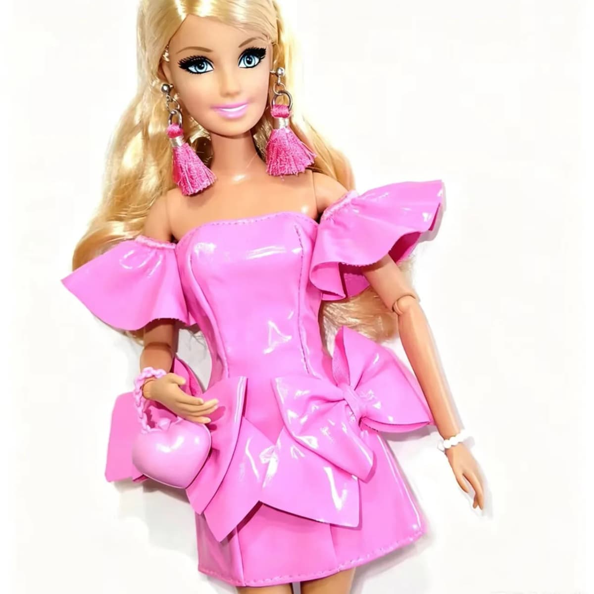 New style Toy accessories pink pretty dress clothes for 1/6 Scale BB FR Dolls