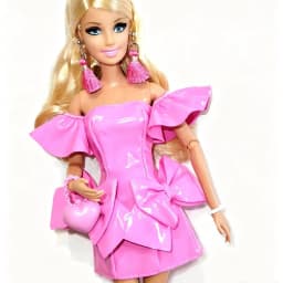 New style Toy accessories pink pretty dress clothes for 1/6 Scale BB FR Dolls