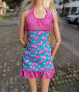 New style Toy accessories pink pretty dress clothes for 1/6 Scale BB FR Dolls