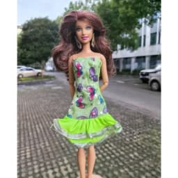 New style Toy accessories pink pretty dress clothes for 1/6 Scale BB FR Dolls