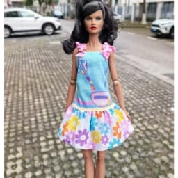 New style Toy accessories pink pretty dress clothes for 1/6 Scale BB FR Dolls