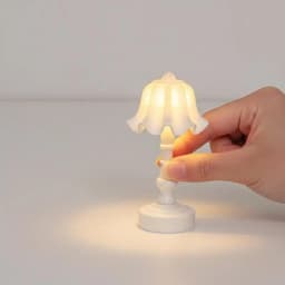 1:12 Dollhouse Miniature Flower Bud Table Lamp Night Light Furniture Home Model Decor Toy Doll House Accessories