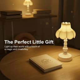 1:12 Dollhouse Miniature Flower Bud Table Lamp Night Light Furniture Home Model Decor Toy Doll House Accessories