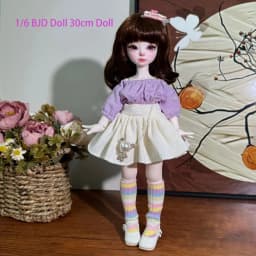 Sweet 1/6 30cm Doll 1/6 BJD Skirt Handmade DIY Doll'S Lolita Dress Replace Kids Gift 30cm Doll Clothes Cotton Doll