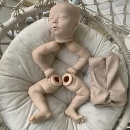 21 Inch Blank Reborn Doll Kit Chase Unpainted Unfinished Sleeping Doll Parts with Body Cloth
