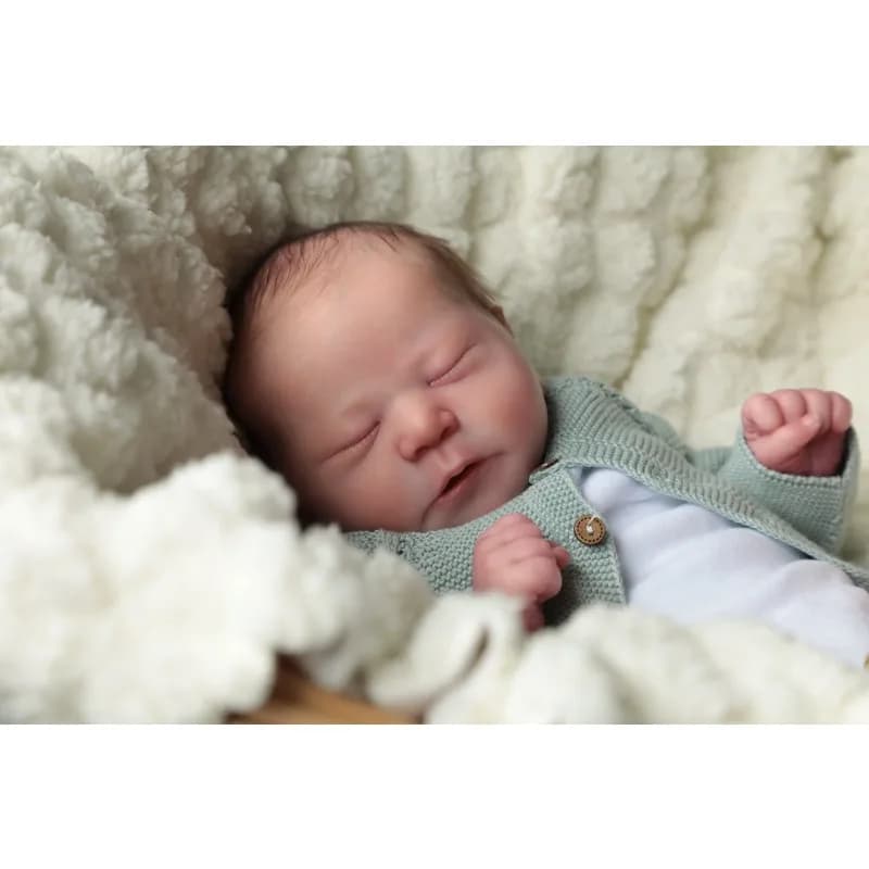 21 Inch Blank Reborn Doll Kit Chase Unpainted Unfinished Sleeping Doll Parts with Body Cloth