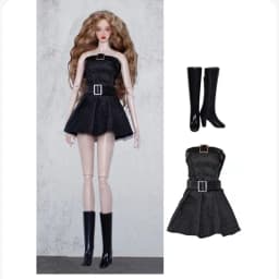 Fashion Doll Outfits Set For 30cm BJD Dolls Fur Coat Top Skirt Pretty Dress For 1/6 BB FR Doll Clothes DIY Accessories