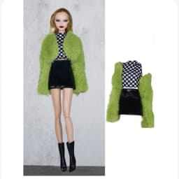 Fashion Doll Outfits Set For 30cm BJD Dolls Fur Coat Top Skirt Pretty Dress For 1/6 BB FR Doll Clothes DIY Accessories