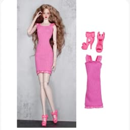 Fashion Doll Outfits Set For 30cm BJD Dolls Fur Coat Top Skirt Pretty Dress For 1/6 BB FR Doll Clothes DIY Accessories