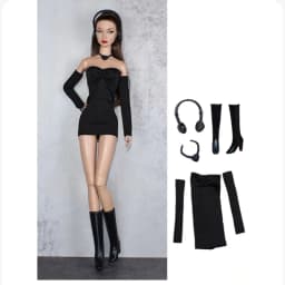 Fashion Doll Outfits Set For 30cm BJD Dolls Fur Coat Top Skirt Pretty Dress For 1/6 BB FR Doll Clothes DIY Accessories