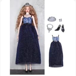 Fashion Doll Outfits Set For 30cm BJD Dolls Fur Coat Top Skirt Pretty Dress For 1/6 BB FR Doll Clothes DIY Accessories