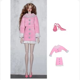 Fashion Doll Outfits Set For 30cm BJD Dolls Fur Coat Top Skirt Pretty Dress For 1/6 BB FR Doll Clothes DIY Accessories