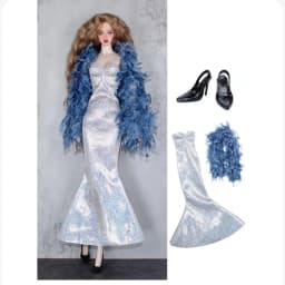 Fashion Doll Outfits Set For 30cm BJD Dolls Fur Coat Top Skirt Pretty Dress For 1/6 BB FR Doll Clothes DIY Accessories