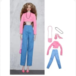 Fashion Doll Outfits Set For 30cm BJD Dolls Fur Coat Top Skirt Pretty Dress For 1/6 BB FR Doll Clothes DIY Accessories