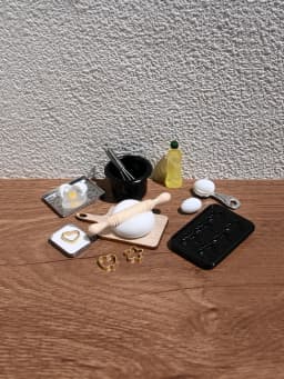 A Miniature Baking Set Decoration, Dollhouse Accessories, Model House Decoration, Model House Accessories, Photography Props, Micro Landscape Decorations, Miniatures Decoration, Small Gifts, Giveaways, Home Decor Items