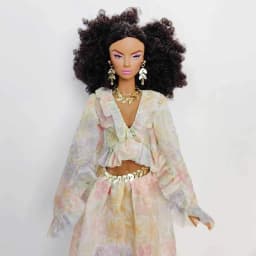 1/6 Doll Jewellery Parts Metal Magnetic Leaf-shaped Earrings+ Necklace + Waist Chain Set For 30cm Babi Xianxian Supermodel Doll