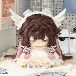 20cm Anime Game Genshin Impact Damselette Columbina Kawaii Cosplay Soft Cotton Doll Body Cartoon Diy Dress Up Toy Figures Gifts