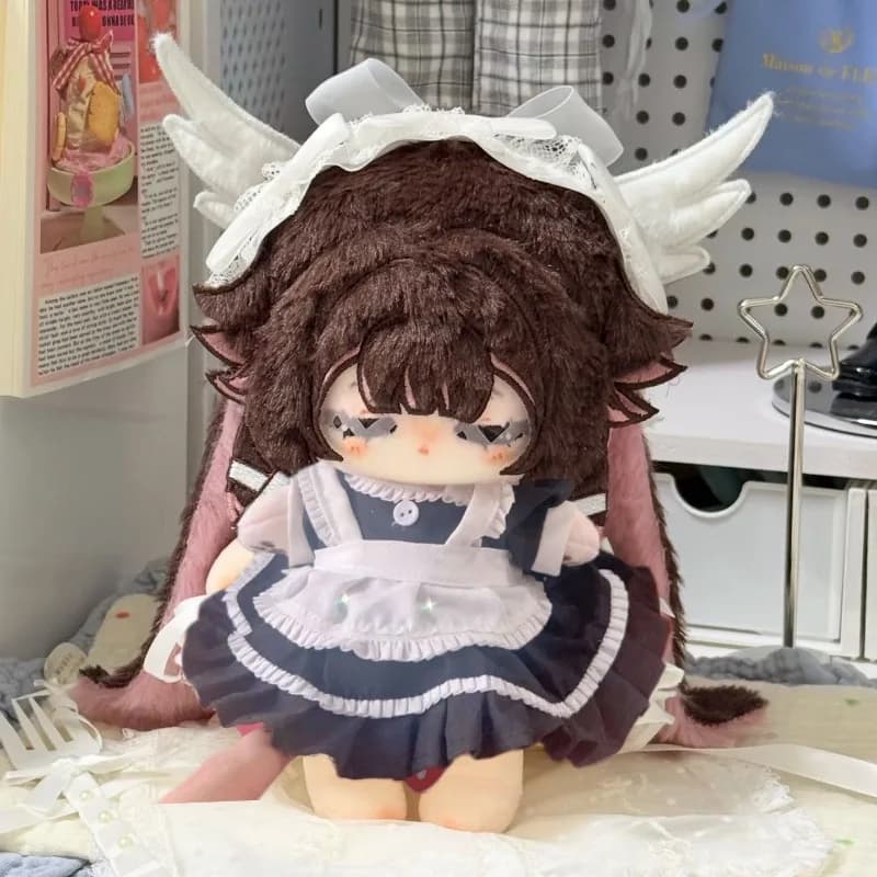 20cm Anime Game Genshin Impact Damselette Columbina Kawaii Cosplay Soft Cotton Doll Body Cartoon Diy Dress Up Toy Figures Gifts