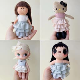 Fashion Fluffy Puffy Skirt Doll Outfit 10cm Costume for Zsiga Long Leg KT
