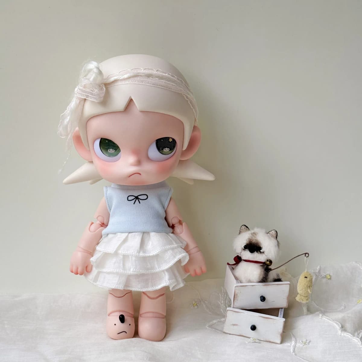 Fashion Fluffy Puffy Skirt Doll Outfit 10cm Costume for Zsiga Long Leg KT