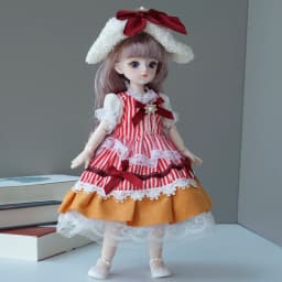 6 Style 30cm 1/6 BJD Doll Full Set with Clothes, Shoes & Bag, Ball Jointed Fashion Dress Up Doll for Girls Birthday Gift
