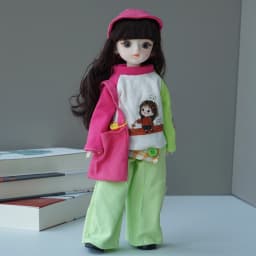 6 Style 30cm 1/6 BJD Doll Full Set with Clothes, Shoes & Bag, Ball Jointed Fashion Dress Up Doll for Girls Birthday Gift