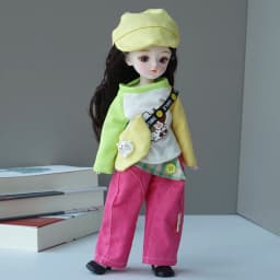 6 Style 30cm 1/6 BJD Doll Full Set with Clothes, Shoes & Bag, Ball Jointed Fashion Dress Up Doll for Girls Birthday Gift