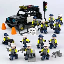 M8262 M8266 Building Block Type Thunder Action Group Figurine Children Assemble Small Particle Building Block Toy