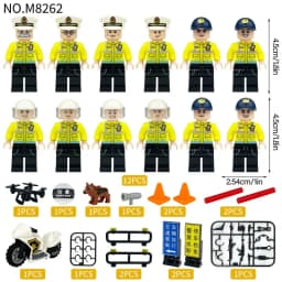 M8262 M8266 Building Block Type Thunder Action Group Figurine Children Assemble Small Particle Building Block Toy