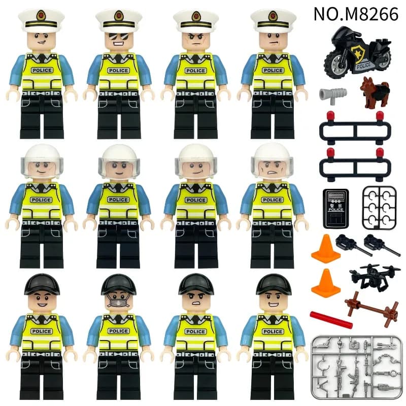 M8262 M8266 Building Block Type Thunder Action Group Figurine Children Assemble Small Particle Building Block Toy