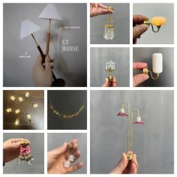 27 Styles Miniature Lights for Dollhouse: Christmas Bells, Ghost Lanterns & Flower Lamps - 1:12 Scale BJD Room Decor