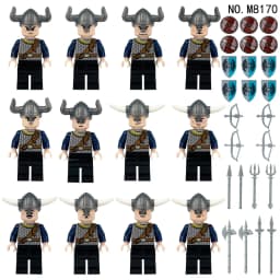 M8264 Werewolf Regiment Hunting Deer Viking Kids Assembling Small Pellet Building Block Toys